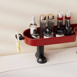 KORVIXA Red Faucet Sink Shelf No-Drill Sink - thumbnail 3