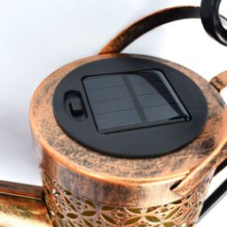 Leaper Solar Powered Watering Can Garden Light Small Or Large in Gold - thumbnail 3