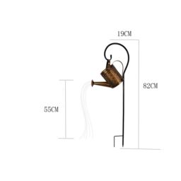 Leaper Solar Powered Watering Can Garden Light Small Or Large in Gold - thumbnail 2