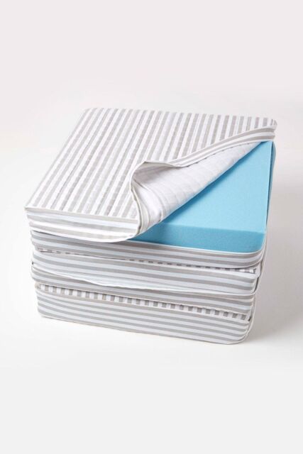 Homescapes Quilted Cotton 3 Seater Orthopaedic Booster Cushion Cover in Grey - image 1