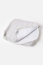Homescapes Quilted Cotton 3 Seater Orthopaedic Booster Cushion Cover in Grey - thumbnail 3