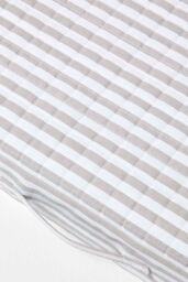 Homescapes Quilted Cotton 3 Seater Orthopaedic Booster Cushion Cover in Grey - thumbnail 6