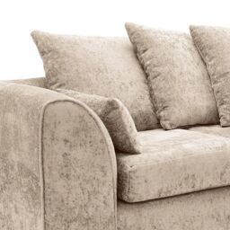 Abakus Direct Harriet Crushed Chenille Right Facing Corner Sofa in Cream - thumbnail 5