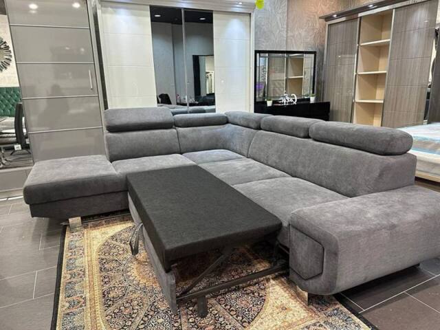 Snugg Furniture UK Limited (Left Hand) Sarntic Corner Sofa bed with storage in Grey - image 1