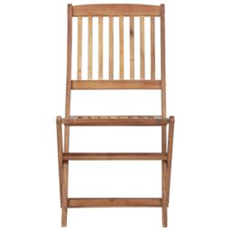 Berkfield Home Folding Garden Chairs 6 pcs Solid Acacia Wood in Brown - thumbnail 3