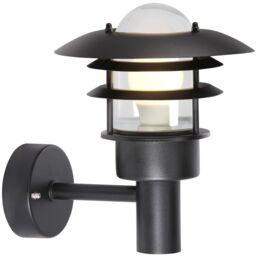 Nordlux Industrial Outdoor Wall Light Black Metal E27 Weatherproof - Mains Powered, IP44 - thumbnail 2