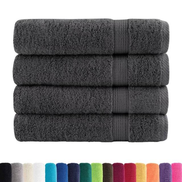 Berkfield Home Premium Shower Towels SOLUND 4pcs Anthracite 70x140cm 600gsm in Charcoal - image 1