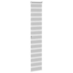 Berkfield Home Elegant Zebra Blind Light Grey 45x200 cm Fabric Width 40.9 cm Pol - thumbnail 4