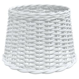 Berkfield Home Ceiling Lamp Shade White √ò40x26 cm Wicker - Size: 40x26 cm - thumbnail 2