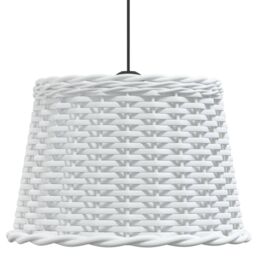 Berkfield Home Ceiling Lamp Shade White √ò40x26 cm Wicker - Size: 40x26 cm - thumbnail 4