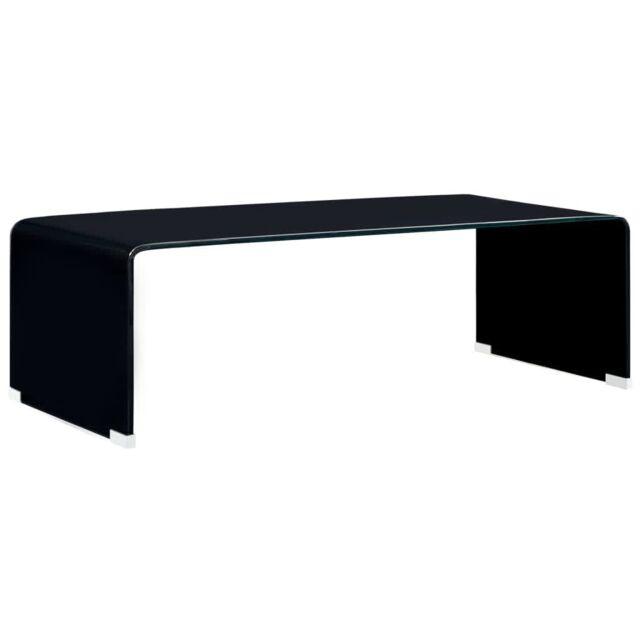Berkfield Home Coffee Table Black 98x45x31 cm Tempered Glass - Size: 98 x 45 x 31 cm - image 1