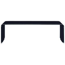 Berkfield Home Coffee Table Black 98x45x31 cm Tempered Glass - Size: 98 x 45 x 31 cm - thumbnail 2