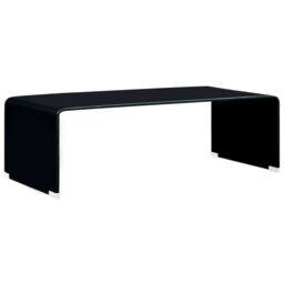 Berkfield Home Coffee Table Black 98x45x31 cm Tempered Glass - Size: 98 x 45 x 31 cm - thumbnail 1