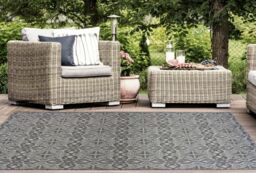 THE RUGS County Collection Victorian Indoor/Outdoor Rugs - 11647A in Dark Grey - Size: 120 cm x 170 cm - thumbnail 3