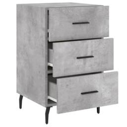 Berkfield Home Bedside Cabinet Concrete Grey 40x40x66 cm Engineered Wood - Size: 40 x 40 x 66 cm - thumbnail 7