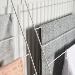 OHS 2 x Drying Rack Radiator Clothing Dryer Hanger Rail Foldable Storage in White - thumbnail 3