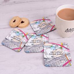 Uniqueful Personalised Favourite Place Set of 4 Coasters for Friend - Size: 1 Pack - thumbnail 1