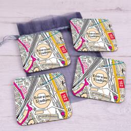 Uniqueful Personalised Favourite Place Set of 4 Coasters for Friend - Size: 1 Pack - thumbnail 6