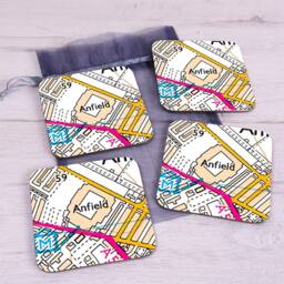 Uniqueful Personalised Favourite Place Set of 4 Coasters for Friend - Size: 1 Pack - thumbnail 5