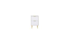 Birlea Zaza White Bedside Cabinet 2 Drawer Fluted BedsideTable Chest - thumbnail 8