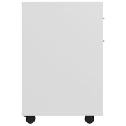 Berkfield Home Rolling Cabinet White 45x38x54 cm Engineered Wood - Size: 45 x 38 x 54 cm - thumbnail 5