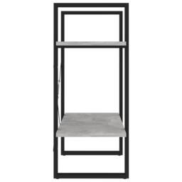 Berkfield Home Decorative 2-Tier Book Cabinet Concrete Grey 60x30x70 cm Engineer - Size: 60 x 30 x 70 cm - thumbnail 6