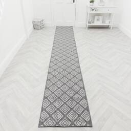runrug Carpet Runner Rug - Indoor/Outdoor, Reversible, 2mm - 'Olmec' in Grey - Size: 60 cm x 390 cm - thumbnail 7