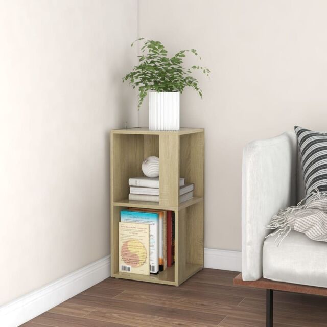Berkfield Home Corner Cabinet Sonoma Oak 33x33x67 cm Engineered Wood in Brown - Size: 33 x 33 x 67 cm - image 1