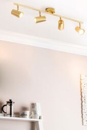 BHS Lighting Barley Spotlight Bar Ceiling Light in Metallic Gold - thumbnail 4