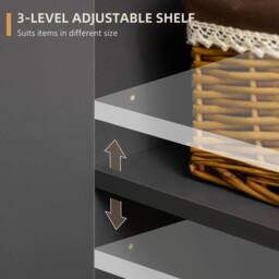 Wyld Haus Sola Vela Dark Grey Sideboard 2 Doors 3 Drawers Adjustable Shelves - thumbnail 6
