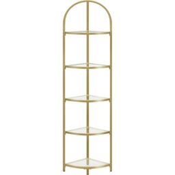 VASAGLE 5-Tier Modern Glass Corner Plant Stand Tower Storage Shelves in Gold - thumbnail 8