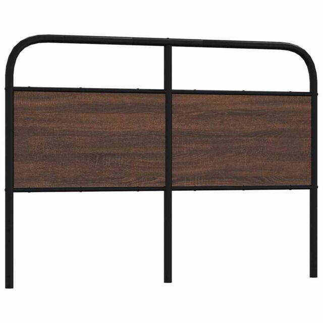 Berkfield Home Headboard Brown Oak 120 cm Steel & Engineered Wood - image 1