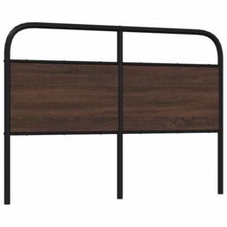 Berkfield Home Headboard Brown Oak 120 cm Steel & Engineered Wood - thumbnail 5