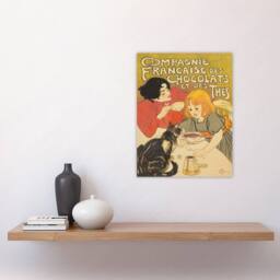"Artery8 Chocolate & Tea French Vintage Advert Steinlen Wall Art Poster Print - Size: W18"" x H24""" - thumbnail 4