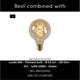 Netlighting Extravaganza Tusse Retro Pendant Light Ø 30cm 1xE27 Green - thumbnail 3