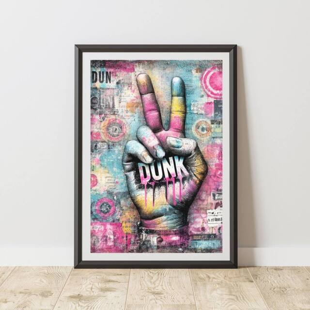 60 SECOND MAKEOVER Dunk Graffiti Print Urban Street Art Poster Junk Journal - Size: A4 - image 1