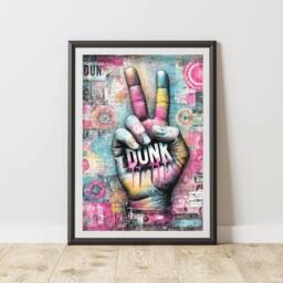 60 SECOND MAKEOVER Dunk Graffiti Print Urban Street Art Poster Junk Journal - Size: A4 - thumbnail 1