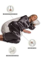 BellaMoon Women's Full C-Shaped Body Pillow Pregnancy Endometriosis Menopause - Size: Single - thumbnail 8