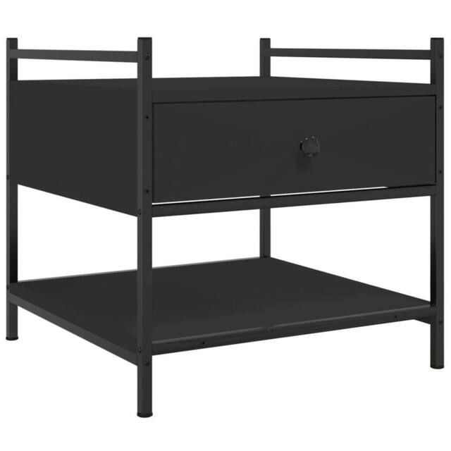 Berkfield Home Coffee Table Black 50x50x50 cm Engineered Wood - Size: 50 x 50 x 50 cm