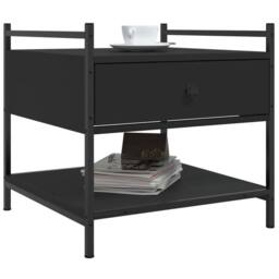 Berkfield Home Coffee Table Black 50x50x50 cm Engineered Wood - Size: 50 x 50 x 50 cm - thumbnail 3