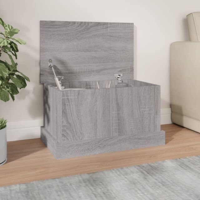 Berkfield Home Storage Box Grey Sonoma 50x30x28 cm Engineered Wood - Size: 50 x 30 x 28 cm - image 1