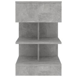 Berkfield Home Beautiful Bedside Cabinet Concrete Grey 40x35x65 cm Engineered Wood - Size: 40 x 35 x 65 cm - thumbnail 5