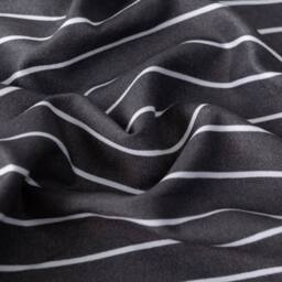 Grace Luxury 4 Piece Duvet Cover Set with Fitted Sheet in Charcoal - Size: Double - thumbnail 6