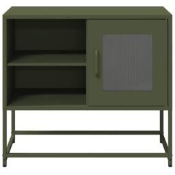 Berkfield Home TV Cabinet Olive Green 68x39x60.5 cm Steel - thumbnail 2