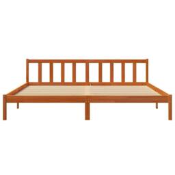 Berkfield Home Bed Frame without Mattress Wax Brown 200x200 cm Solid Wood Pine - thumbnail 4