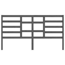 Berkfield Home Beautiful Bed Headboard Grey 186x4x104 cm Solid Wood Pine - Size: 186 x 4 x 104 cm - thumbnail 4