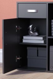Home Discount Vida Designs Longton Adjustable Computer Desk PC Table Storage Office Study Gaming Furniture in Black - thumbnail 5