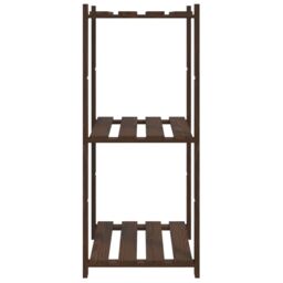 Berkfield Home 3-Tier Storage Rack Brown 60x38x90 cm Solid Wood Pine - Size: 60 x 38 x 90 cm - thumbnail 4