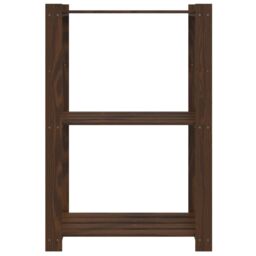 Berkfield Home 3-Tier Storage Rack Brown 60x38x90 cm Solid Wood Pine - Size: 60 x 38 x 90 cm - thumbnail 3