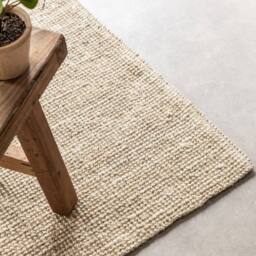 THE RUGS Handwoven Flatweave Jute Rug & Runner Natural Fibre Durable in Cream - Size: 80 cm x 200 cm - thumbnail 5